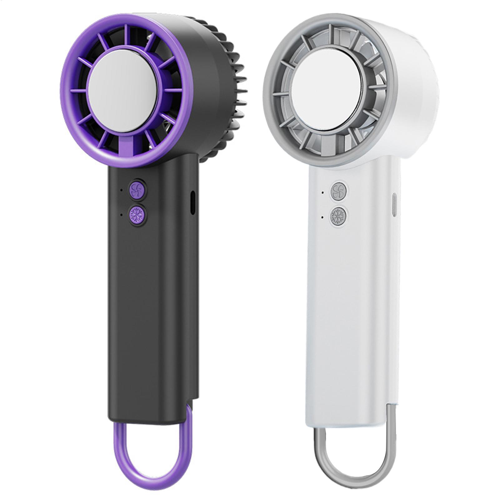 Outdoor Camping For Kids - ミニハンドヘルドファン 3段階風量調節 ポータブルアイス冷却ファン 充電式 瞬間冷却 アイスモード搭載