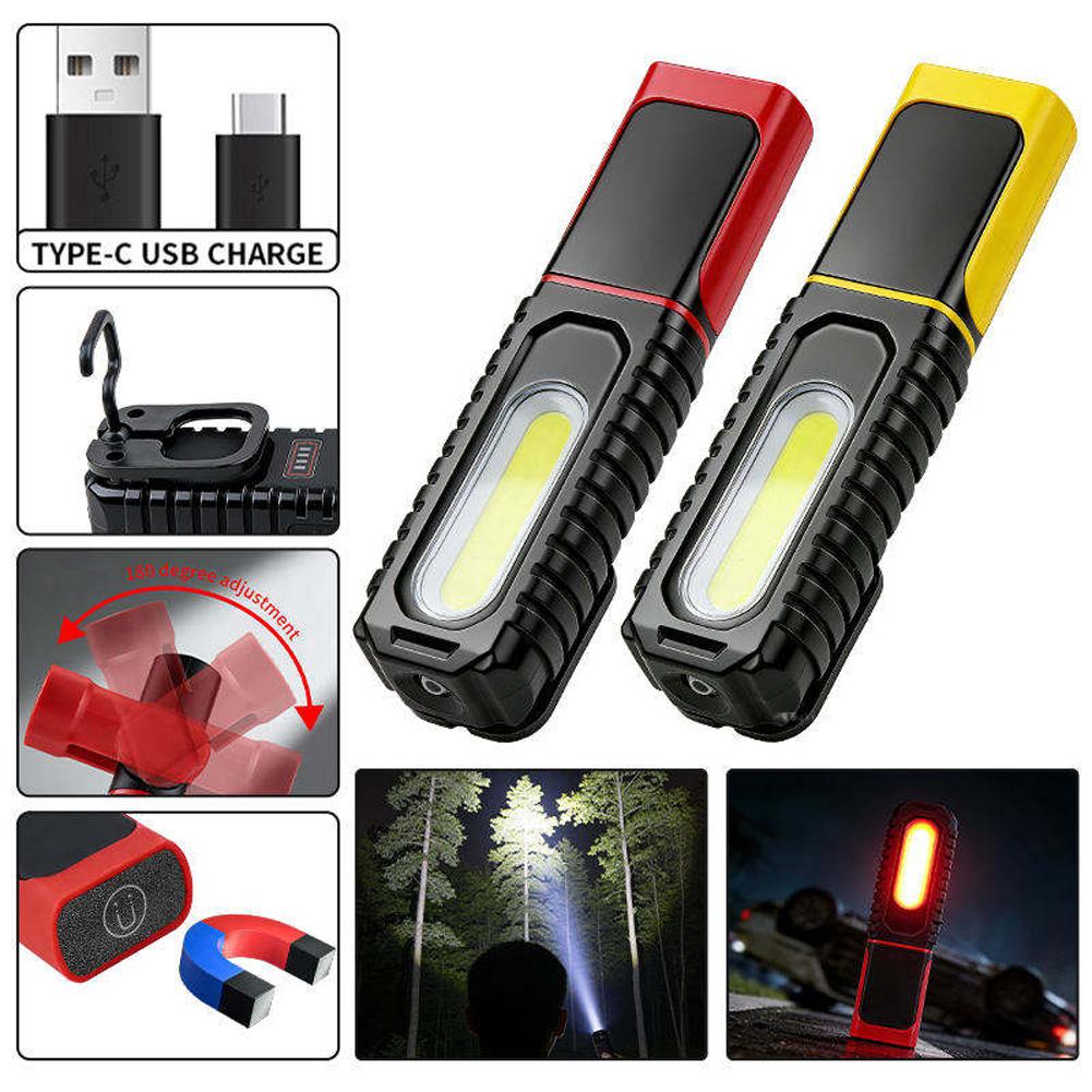 Camping Lantern - D93 COB LED作業灯 磁気懐中電灯 360度回転 °