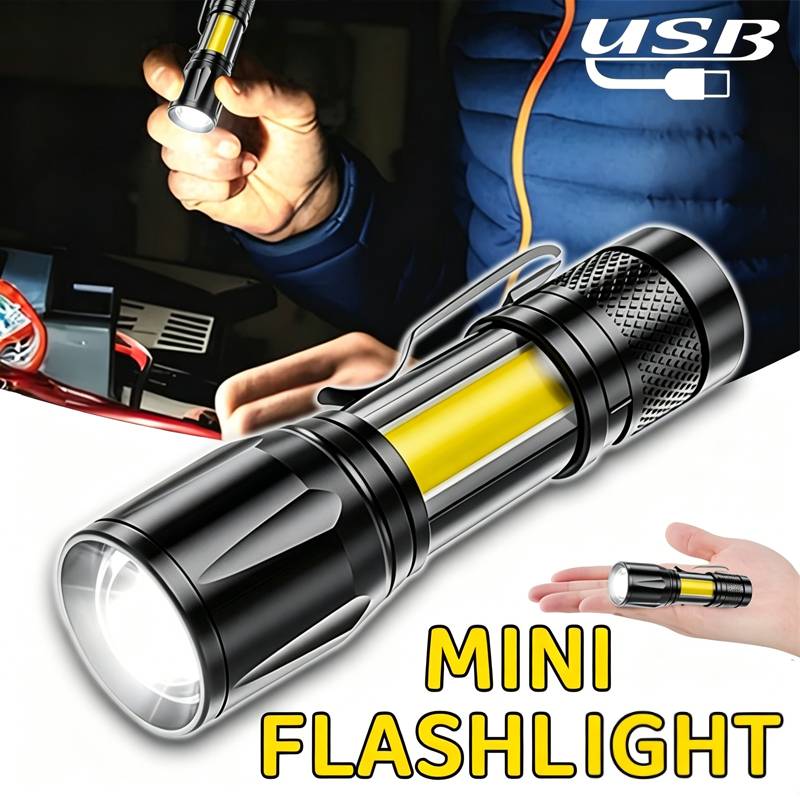 Camping Lantern - ミニ LED 懐中電灯 COB 投光器ポータブル作業トーチ USB