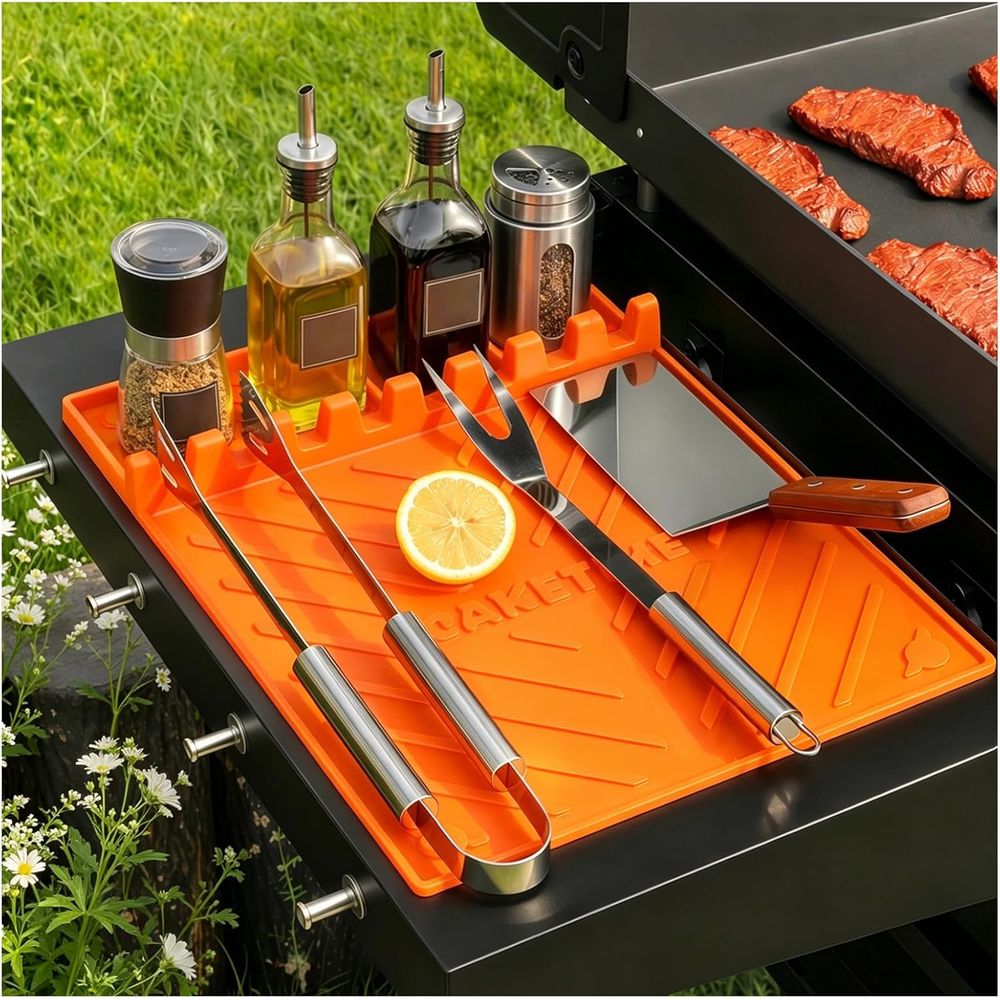 Outdoor Camping Bbq - シリコン製グリルマットまたはグリドルアクセサリー、調理キッチン、バーベキューの必需品、カウンタートップ、屋外キャンプ、芝生用