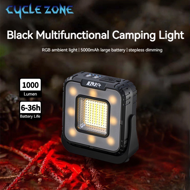Outdoor Camping Zone - 充電式キャンプランタン 5000mAh 無段階調光雰囲気ライト屋外吊り下げテントライト緊急キャンプハイキング用