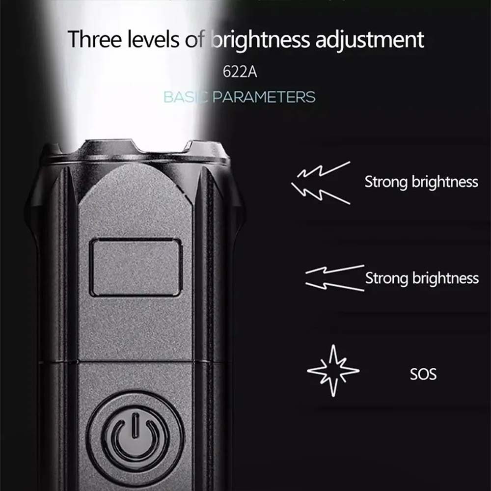 ミニUSB充電式懐中電灯,フォーカス付き充電式懐中電灯,ポー - Outdoor Camping Zone のレビューと価格