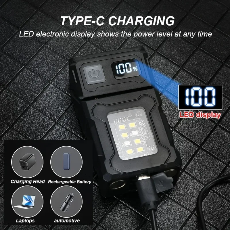 ミニ LED ハンドヘルド懐中電灯 USB 充電式 LED  - Camping Lantern のレビューと価格