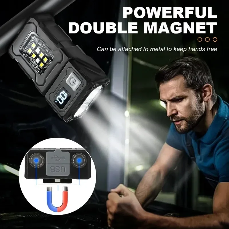 ミニ LED ハンドヘルド懐中電灯 USB 充電式 LED  - Camping Lantern のレビューと価格