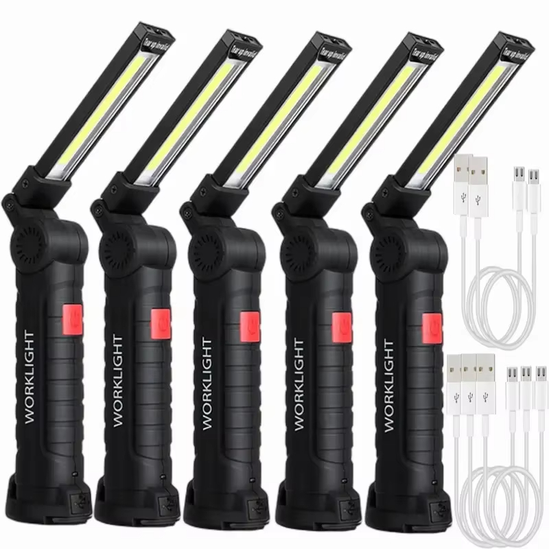 ポータブル COB LED 懐中電灯 USB 充電式ワークラ - Camping Lantern のレビューと価格