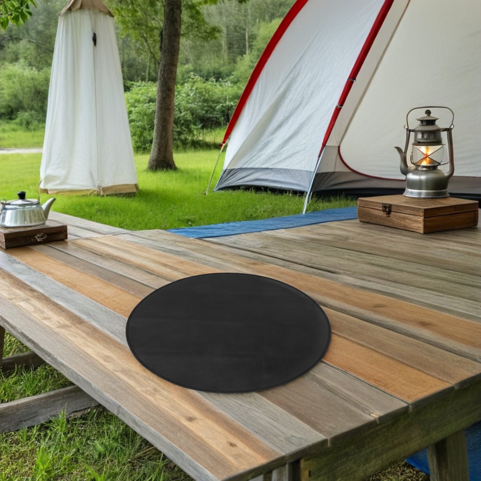 丸型耐火BBQマット 24インチ 耐熱性 アウトドアグリルパ - Outdoor Camping Bbq のレビューと価格