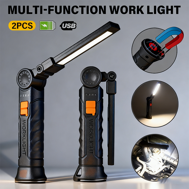ポータブル COB LED 懐中電灯 USB 充電式ワークラ - Camping Lantern のレビューと価格