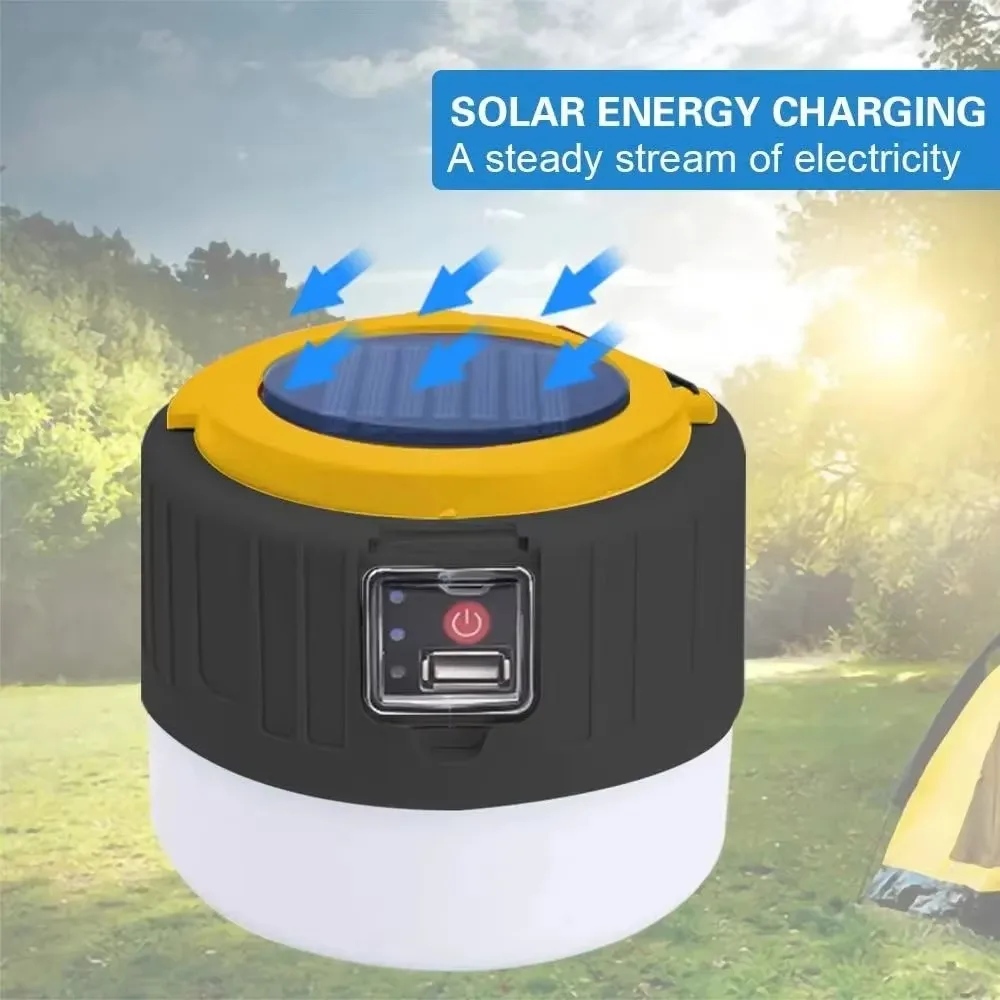 ソーラーキャンプランタン 充電式LEDポータブルワークライト - Camping Lantern のレビューと価格