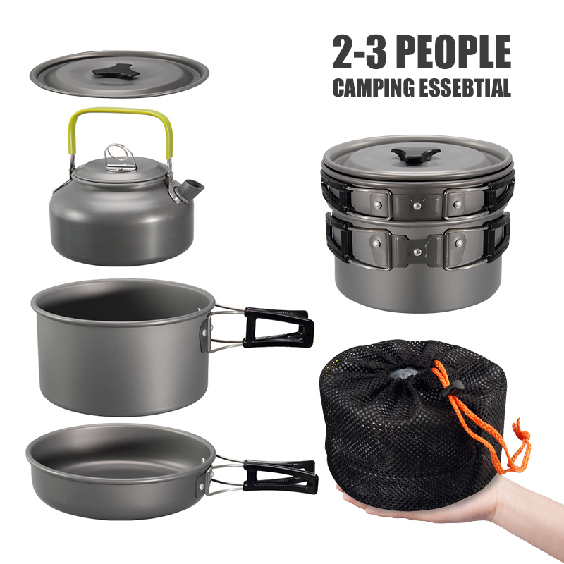 WESTTUNE キャンプ調理器具キット アルミ アウトドア - Outdoor Camping Dining Set のレビューと価格