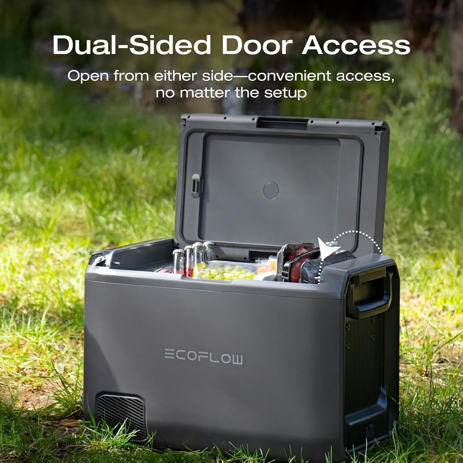 55Lポータブル冷蔵庫冷凍庫、デュアルゾーン冷却、キャンプ、 - Outdoor Camping Zone のレビューと価格