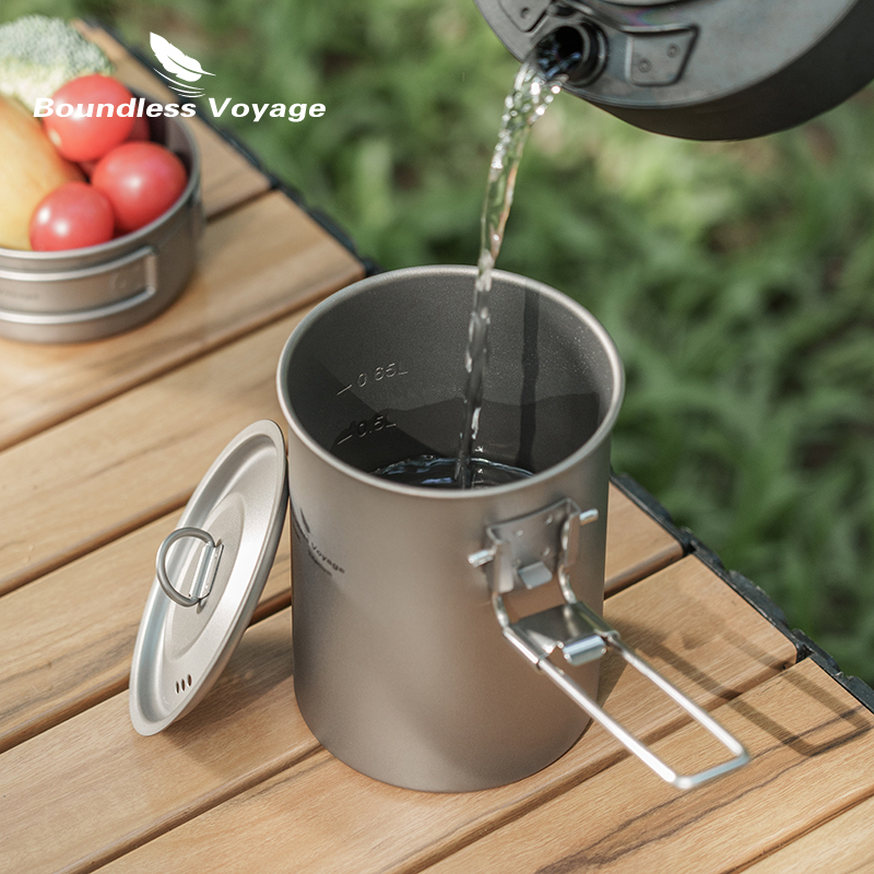 折りたたみハンドルと蓋付きの折りたたみ式キャンプ調理器具,ポ - Outdoor Camping Dining Set のレビューと価格