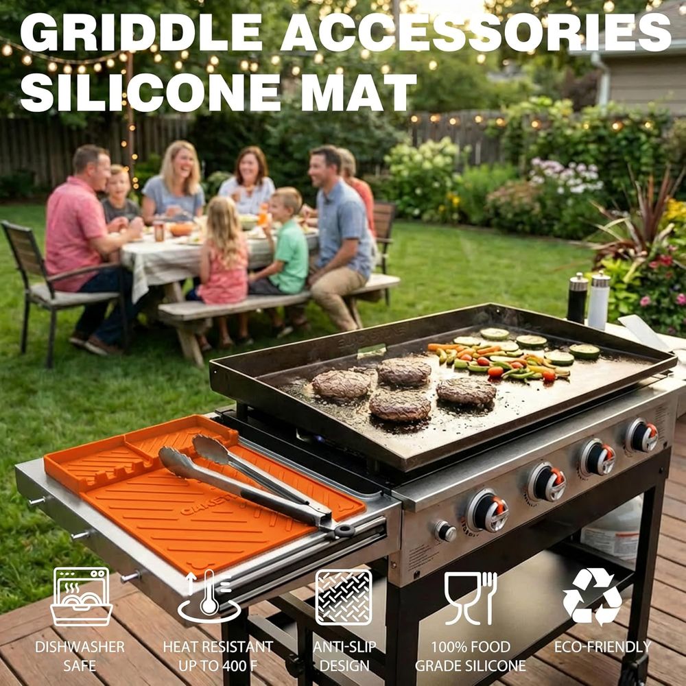 シリコン製グリルマットまたはグリドルアクセサリー、調理キッチ - Outdoor Camping Bbq のレビューと価格