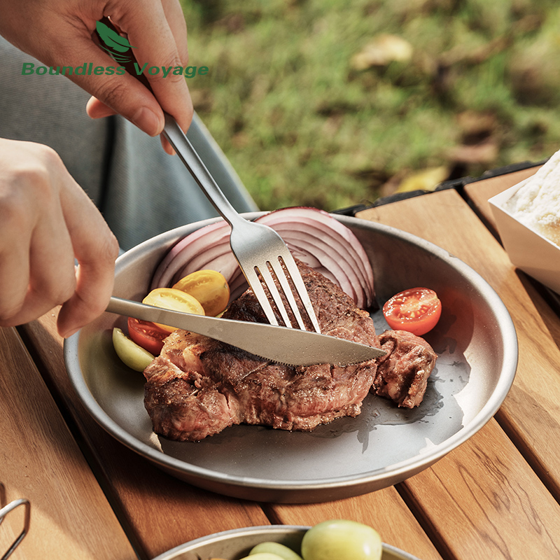 無限の航海-チタンディナーセット、キャンプ用食器、ユーティリ - Outdoor Camping Dining Set のレビューと価格