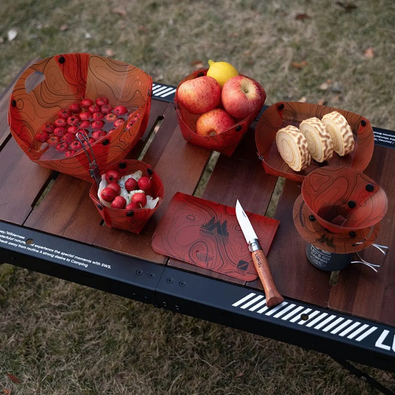 折りたたみ式キャンプ食器ポータブルボウルディナープレートコー - Outdoor Camping Dining Set のレビューと価格